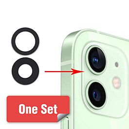 Back Camera Lens Glass Set 2 pcs With Adhesive for iPhone 12/12 Mini