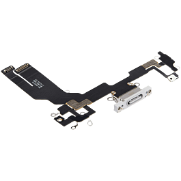 Charging Port Flex Cable for iPhone 16e White Original - Thepartshome.eu