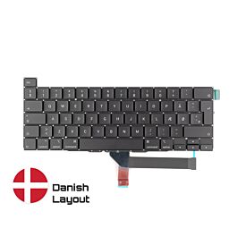 Køb pålidelige MacBook reservedele med livstidsgaranti |Tastatur Kun dansk Layout til MacBook Pro 16-inch A2141| Danish Keyboard Hurtig levering fra Sverige til Denmark!