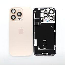iPhone 16 Pro Rear Glass With Wireless Charging And Camera Lens Original Pulled Desert Titanium - Thepartshome.eu