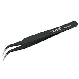 Fine Tip Curved Anti-static Tweezer [ESD-15][120mm]