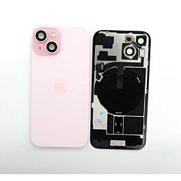 iPhone 15 Rear Glass With Wireless Charging And  Camera Lens Original Pulled Pink - Thepartshome.eu