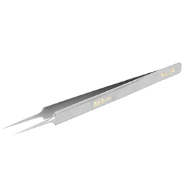 KGX KKK-14 Extra-hard Stainless Steel Straight Fine Extra-precise Tip Jump Wire Tweezer Wide Handle
