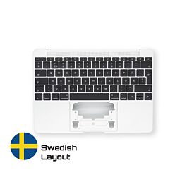 Köp MacBook Reservdelar med Livstids Garanti! | Topcase med Svenskt Tangentbord till MacBook 12-inch A1534 2016-2017 Silver | Swedish Keyboard Snabbleverans från vårt lager i Helsingborg