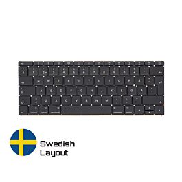 Köp MacBook Reservdelar med Livstids Garanti! | Svenskt Tagentbord till MacBook Retina 12-inch A1534 2016-2017 | Swedish Keyboard Snabbleverans från vårt lager i Helsingborg