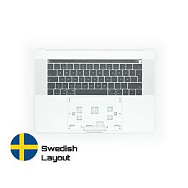 Köp MacBook Reservdelar med Livstids Garanti! | Topcase med Svenskt Tangentbord till MacBook Pro A1707 Silver | Swedish Keyboard Snabbleverans från vårt lager i Helsingborg