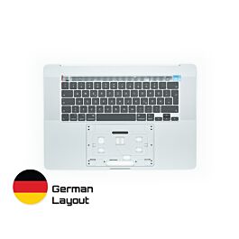 Kaufen Sie zuverlässige MacBook Ersatzteile mit lebenslanger Garantie | Topcase mit Tastatur deutsches Layout für MacBook Pro A2141 Space Grey | German Keyboard Schnelle Lieferung von Schweden nach Deutschland!