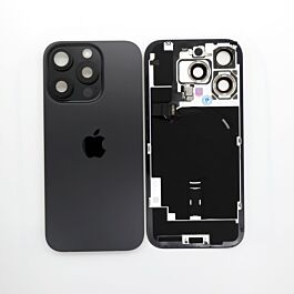 iPhone 16 Pro Rear Glass With Wireless Charging And Camera Lens Original Pulled Black Titanium - Thepartshome.eu