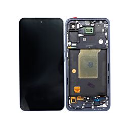 Screen Assembly With Frame for Samsung Galaxy A55 2024 Black Original - Thepartshome.eu