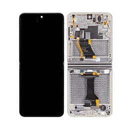 Screen Assembly for Samsung Galaxy Z Flip5 Cream With Frame Original Pulled