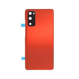 Buy reliable spare parts with Lifetime Warranty | Back Cover with Camera Lens for Samsung Galaxy S20 FE Cloud Red | Fast Delivery from our warehouse in Sweden!