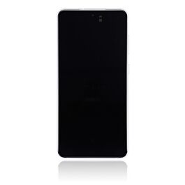 Screen Assembly for Samsung Galaxy S21 FE White With Frame Original Pulled