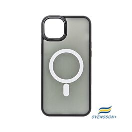 Buy reliable spare parts with Lifetime Warranty | Svensson+ Frosted White MagSafe Case for iPhone 14 Plus Black | Fast Delivery from our warehouse in Sweden!