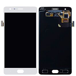 OnePlus 3T LCD Assembly with frame white OEM - Thepartshome.eu