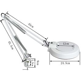 Metal Arm 10X Magnifier Lamp Large for Repair and Soldering