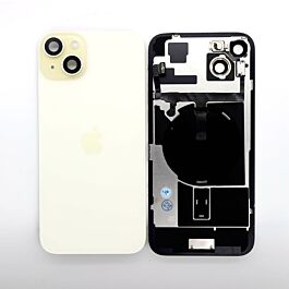iPhone 15 Plus Rear Glass With Wireless Charging And  Camera Lens Original Pulled Yellow - Thepartshome.eu